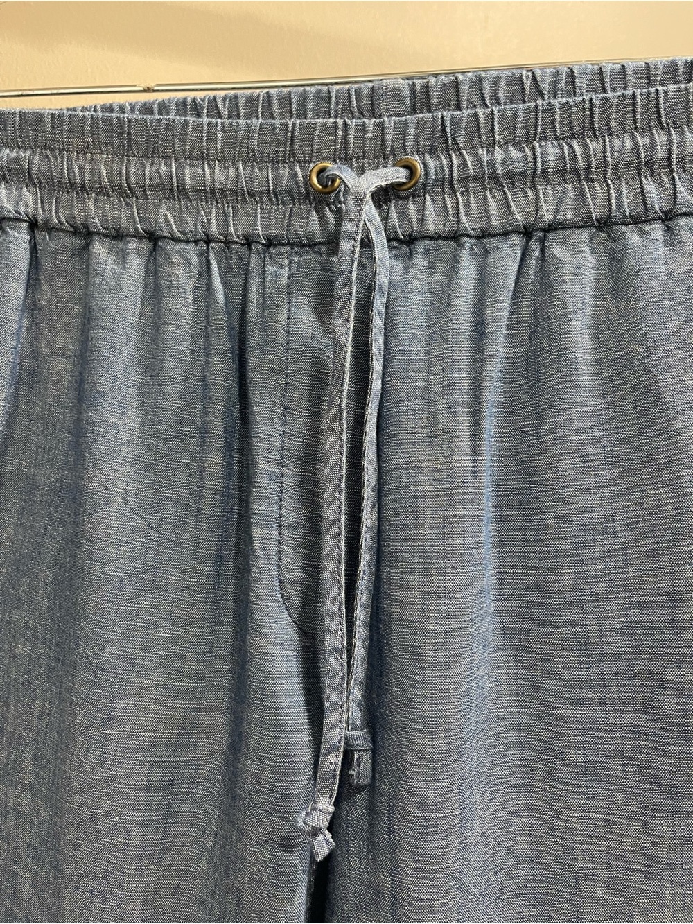 J Crew Chambray Drawstring Tapered Pants Resort Wear Coastal Casual 12 - Picture 11 of 11
